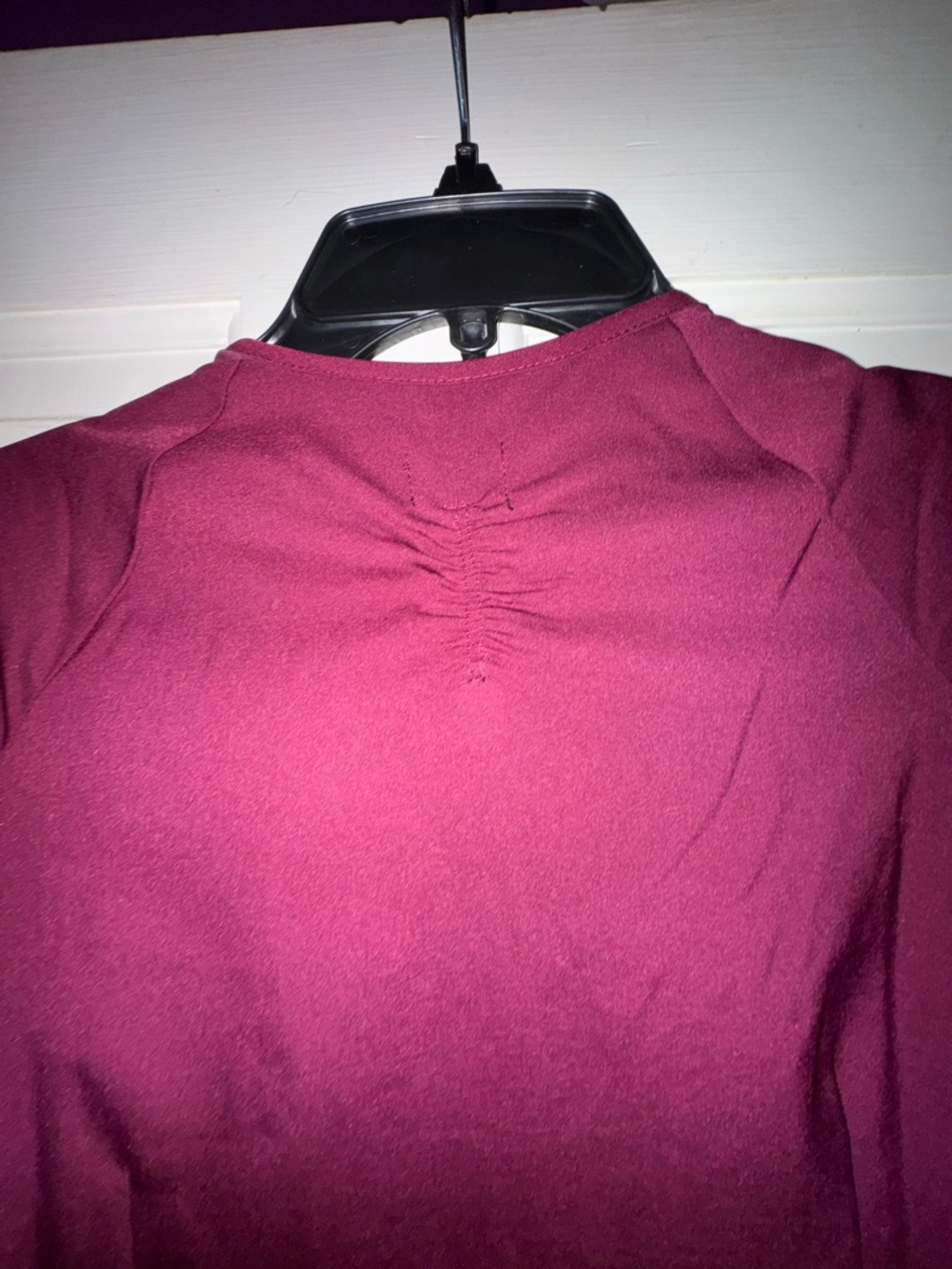 Koi Lite Women's Short Sleeve Scrub Top in Wine - Picture 10 of 11